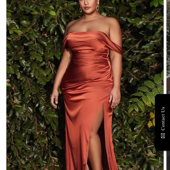 Tatiana’s Bridal Boutique Dresses & Skirts - Burnt Orange off the shoulder floor length dress